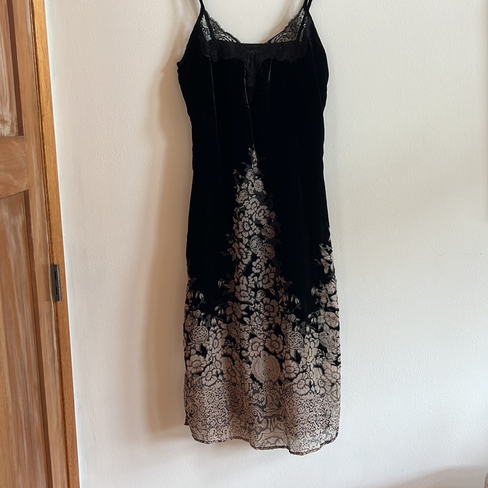Kooples black velvet and lace dress